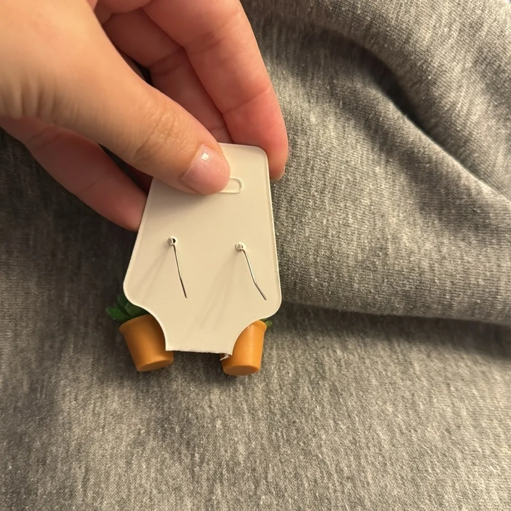 🛍️BUNDLE 3 for $17 SUCCULENT cute earrings kawaii food animal - Picture 2 of 2